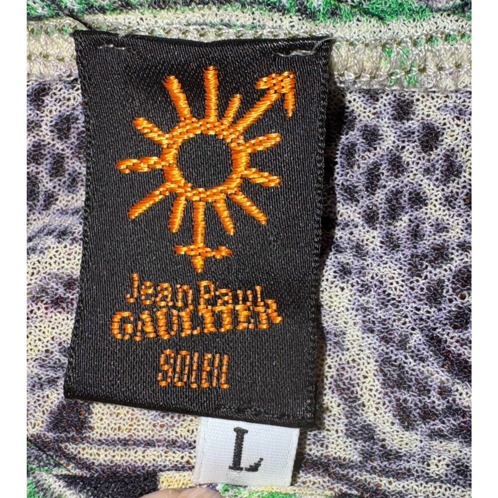 1994 Jean Paul Gaultier Soleil Currency Money Banknote Mesh Top Size large - Picture 4 of 4